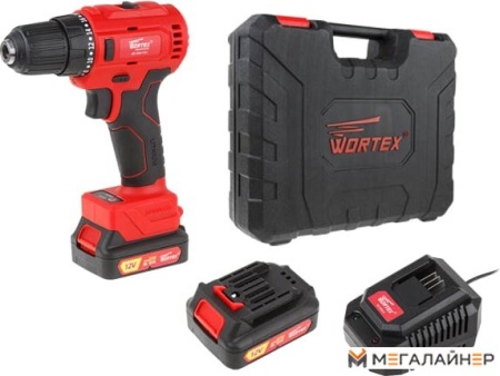 Дрель-шуруповерт Wortex BD 1220-1 DLi BD12201DLi1029 (с 2-мя АКБ, кейс) купить в Минске с доставкой