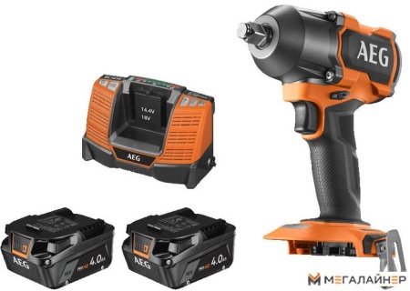 Гайковерт AEG Powertools BSS18MTF12BL-402C 4935479664 (с 2-мя АКБ, кейс) купить в Минске с доставкой