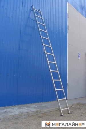 Лестница Алюмет односекционная приставная 5107 1x7 купить в Минске с доставкой
