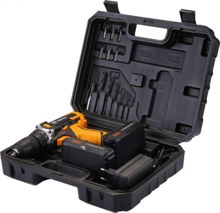 Дрель-шуруповерт Deko DKCD20FU-Li SET 3 063-4172 (с 2-мя АКБ, кейс, набор оснастки) купить в Минске с доставкой