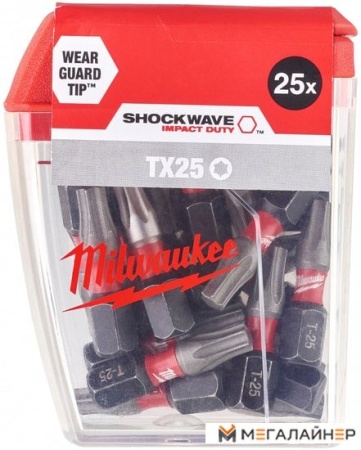 Набор бит Milwaukee 4932430880 (25 предметов) купить в Минске с доставкой