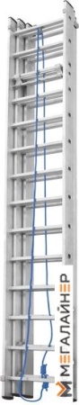 Лестница Новая высота NV 525 трёхсекционная с тросовой тягой 3x14 ступеней купить в Минске с доставкой