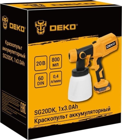 Краскораспылитель Deko SG20DK 083-1133 (с 1-им АКБ) купить в Минске с доставкой