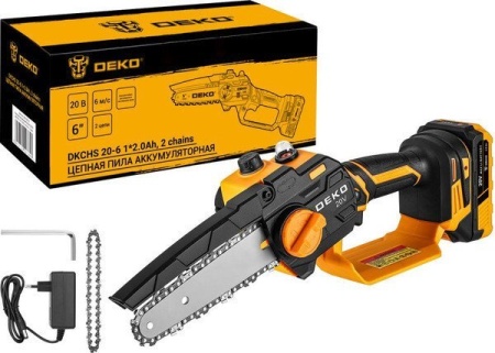 Аккумуляторная пила Deko DKCHS 20-6 063-4307-2 (с 2-мя АКБ) купить в Минске с доставкой