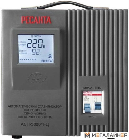 Стабилизатор напряжения Ресанта АСН-3000/1-Ц купить в Минске с доставкой