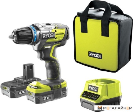 Дрель-шуруповерт Ryobi R18DDBL-220S 5133003435 (с 2-мя АКБ) купить в Минске с доставкой