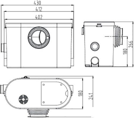Канализационная установка Jemix STP-400 Lux купить в Минске с доставкой