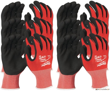 Перчатки хозяйственные Milwaukee Cut level 1/A L/9 4932471615 (12 пар)