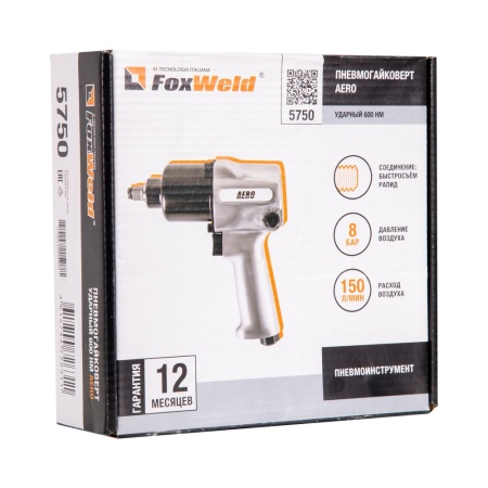Ударный пневмогайковерт FoxWeld AERO 600 Нм купить в Минске с доставкой