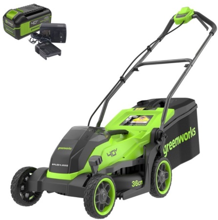 Аккумуляторная газонокосилка Greenworks 40В GD40LM361K4