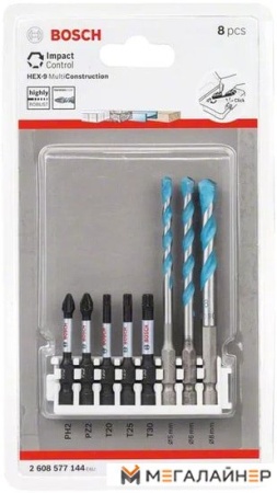 Набор бит Bosch 2608577144 (8 предметов) купить в Минске с доставкой
