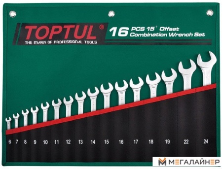 Набор ключей Toptul GRAW1601 16 предметов купить в Минске с доставкой