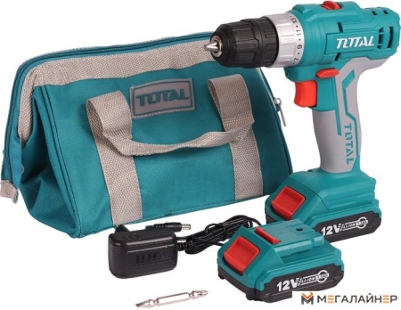 Дрель-шуруповерт Total TDLI1222 (с 2-мя АКБ, кейс) купить в Минске с доставкой