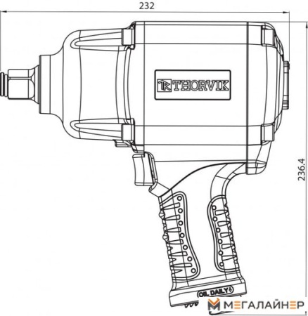 Пневматический гайковерт Thorvik AIW3416 купить в Минске с доставкой