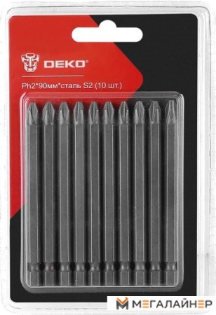 Набор бит Deko PH2 90мм (10 предметов) купить в Минске с доставкой