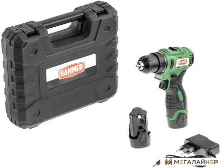 Дрель-шуруповерт Hammer ACD12BLC (с 2-мя АКБ, кейс) купить в Минске с доставкой