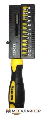 Набор отвертка с битами Berger BG1072 (13 предметов) купить в Минске с доставкой