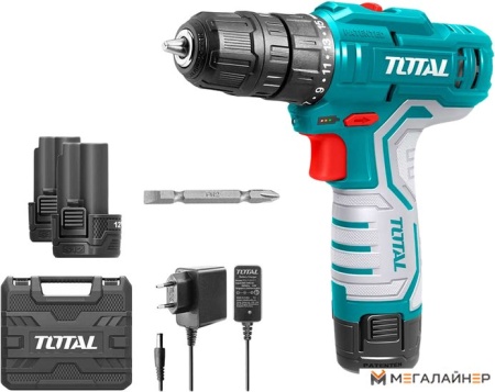 Дрель-шуруповерт Total TDLI12325 (с 2-мя АКБ, кейс) купить в Минске с доставкой
