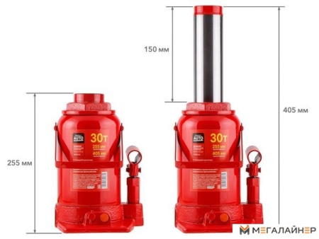 Бутылочный домкрат Startul Auto ST8018-30 30т