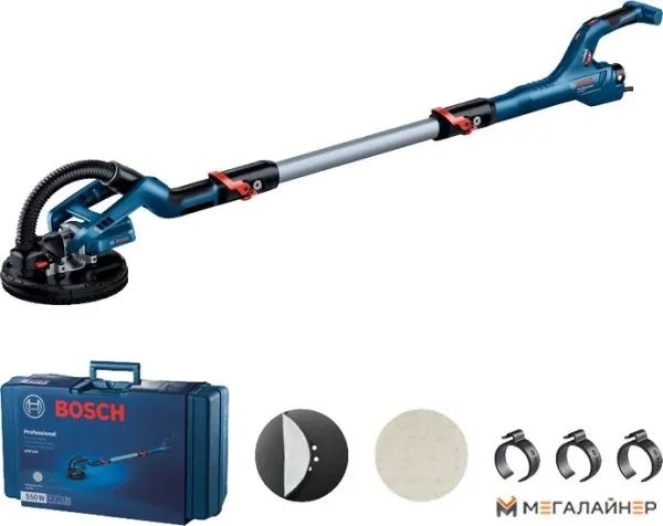 Шлифмашина для стен и потолков Bosch GTR 550 Professional 06017D4020 (без АКБ, кейс) купить в Минске с доставкой