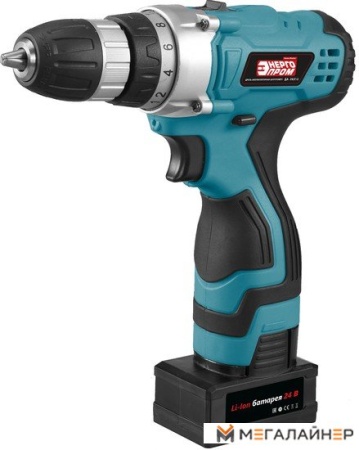 Дрель-шуруповерт ЭНЕРГОПРОМ ДА-24/2 Li (с 2-мя АКБ, кейс) купить в Минске с доставкой