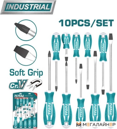 Набор отверток Total THT250610 (10 предметов) купить в Минске с доставкой