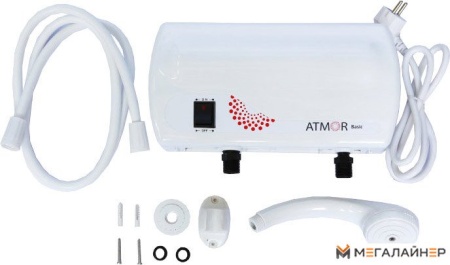 Проточный электрический водонагреватель-душ Atmor Basic 3,5 кВт душ купить в Минске с доставкой