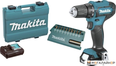 Дрель-шуруповерт Makita DF333DAX13 (с 2-мя АКБ, кейс +набор оснастки) купить в Минске с доставкой