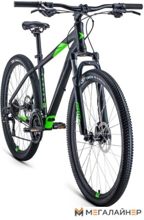 Велосипед Forward Apache 27.5 2.0 disc р.15 2021 (черный/зеленый)