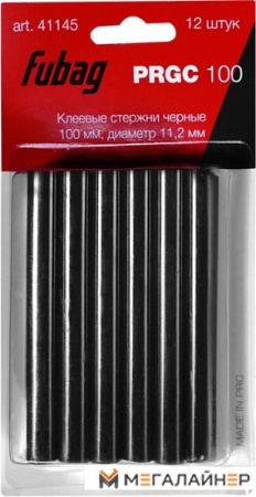 Клеевые стержни Fubag PRGC 100 (12 шт, черный) купить в Минске с доставкой