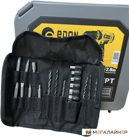 Дрель-шуруповерт Edon AD-18E (с 2-мя АКБ, кейс, набор оснастки) купить в Минске с доставкой