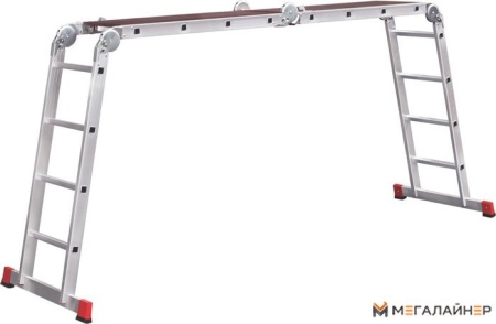 Лестница-трансформер Новая высота NV 333 с помостом профессиональная 4x5 ступеней купить в Минске с доставкой