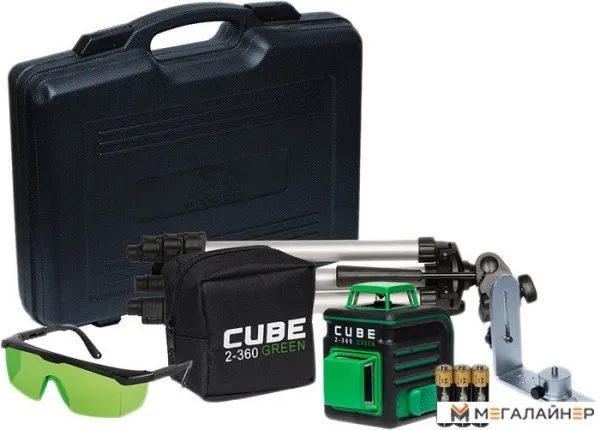 Купить Лазерный нивелир ADA Instruments CUBE 2-360 Green ULTIMATE EDITION [A00471] в Минске с доставкой