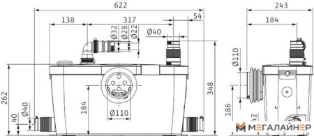 Канализационная установка Wilo HiSewlift 3-35 купить в Минске с доставкой