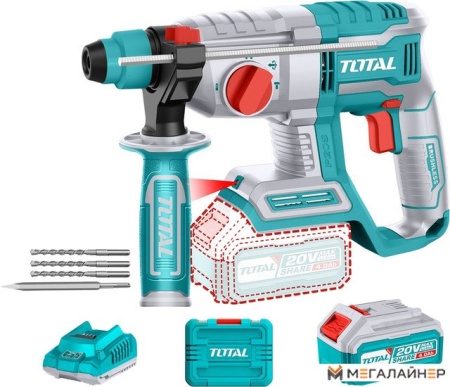Перфоратор Total TRHLI202081 (с 1-им АКБ, кейс) купить в Минске с доставкой