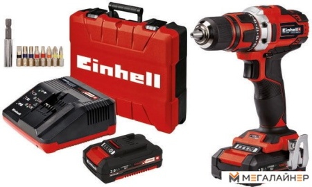 Дрель-шуруповерт Einhell TE-CD 18/40 Li 4513910 (с 2-мя АКБ, кейс) купить в Минске с доставкой