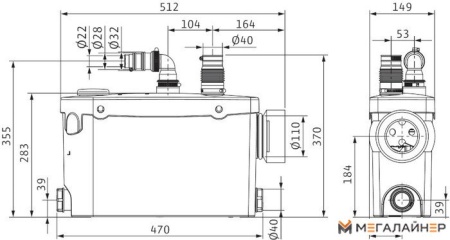 Канализационная установка Wilo HiSewlift 3-I35 купить в Минске с доставкой