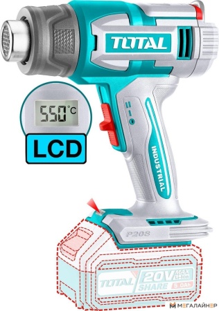 Промышленный фен Total TBLI20035 (с 1-им АКБ, кейс) купить в Минске с доставкой