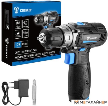 Дрель-шуруповерт Deko DKCD12V PRO 083-1003 (с 1-им АКБ, кейс) купить в Минске с доставкой