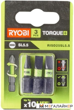 Набор бит Ryobi RISD25SL5.5 (3 предмета) купить в Минске с доставкой