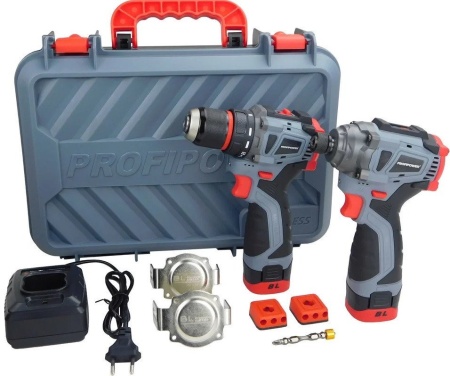 Дрель-шуруповерт Profipower Комби BL-161C (с 2-мя АКБ, кейс)