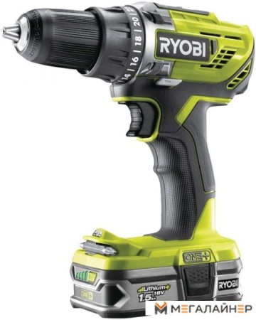 Дрель-шуруповерт Ryobi R18DD3-215S 5133003774 (с 2-мя АКБ, сумка) купить в Минске с доставкой