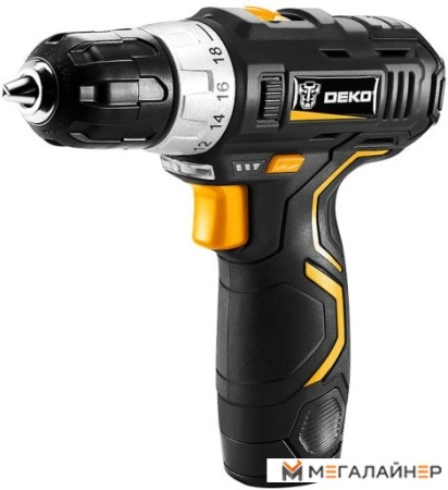 Дрель-шуруповерт Deko GCD12DU3 SET 4 063-4140 (с 2-мя АКБ, кейс, набор оснастки) купить в Минске с доставкой