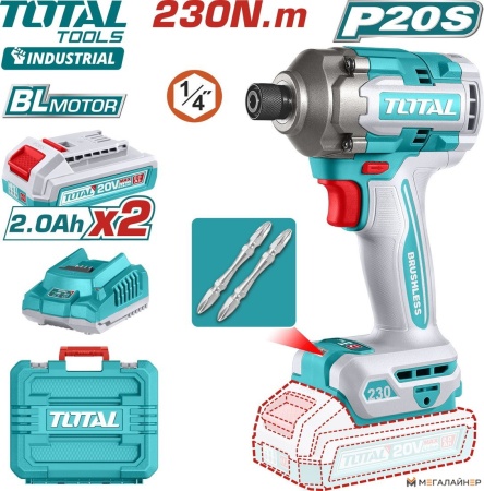 Винтоверт Total TIRLI2023 (с 2-мя АКБ, кейс) купить в Минске с доставкой