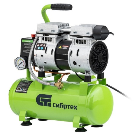 Компрессор безмаслянный малошумный Сибртех МБ 750/10,750 Вт, 10 л, 150 л/мин