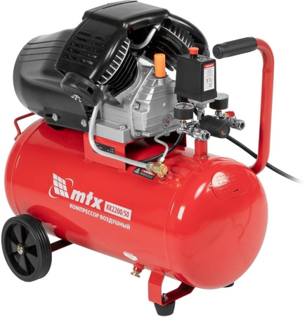Компрессор воздушный КК-2200/50, 2,2 кВт, 350 л/мин, 50 л, прямой привод, масляный MTX 58024
