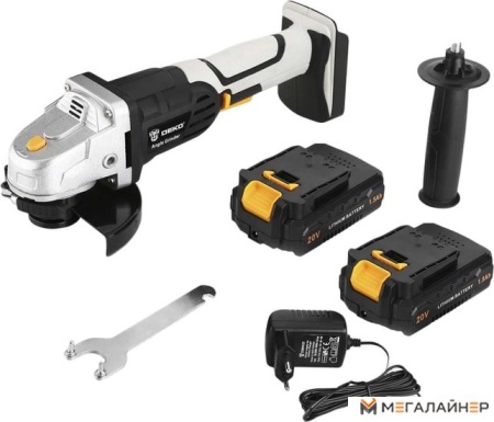 Угловая шлифмашина Deko DKAG20-125 (с 2-мя АКБ) купить в Минске с доставкой
