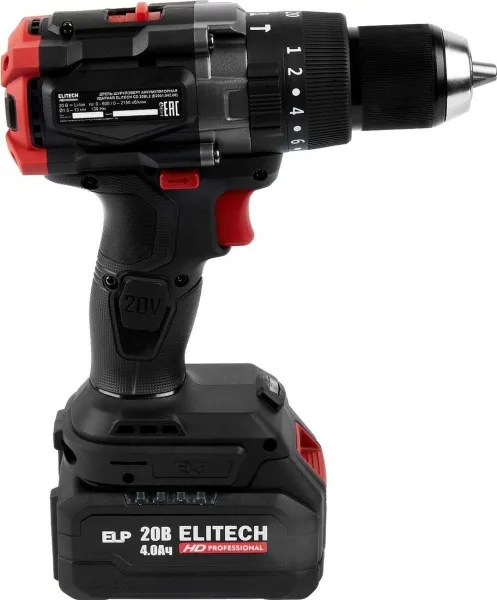 Ударная дрель-шуруповерт ELITECH CD 20BL2 E2201.042.01 (с 1-им АКБ, кейс) купить в Минске с доставкой