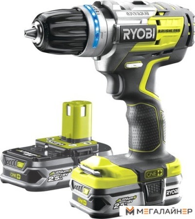 Дрель-шуруповерт Ryobi R18PDBL-225S 5133003613 (с 2-мя АКБ) купить в Минске с доставкой