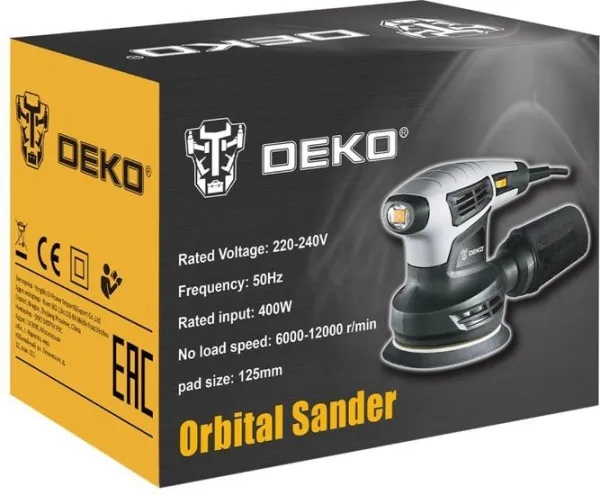 Эксцентриковая шлифмашина Deko DKG400-125 купить в Минске с доставкой
